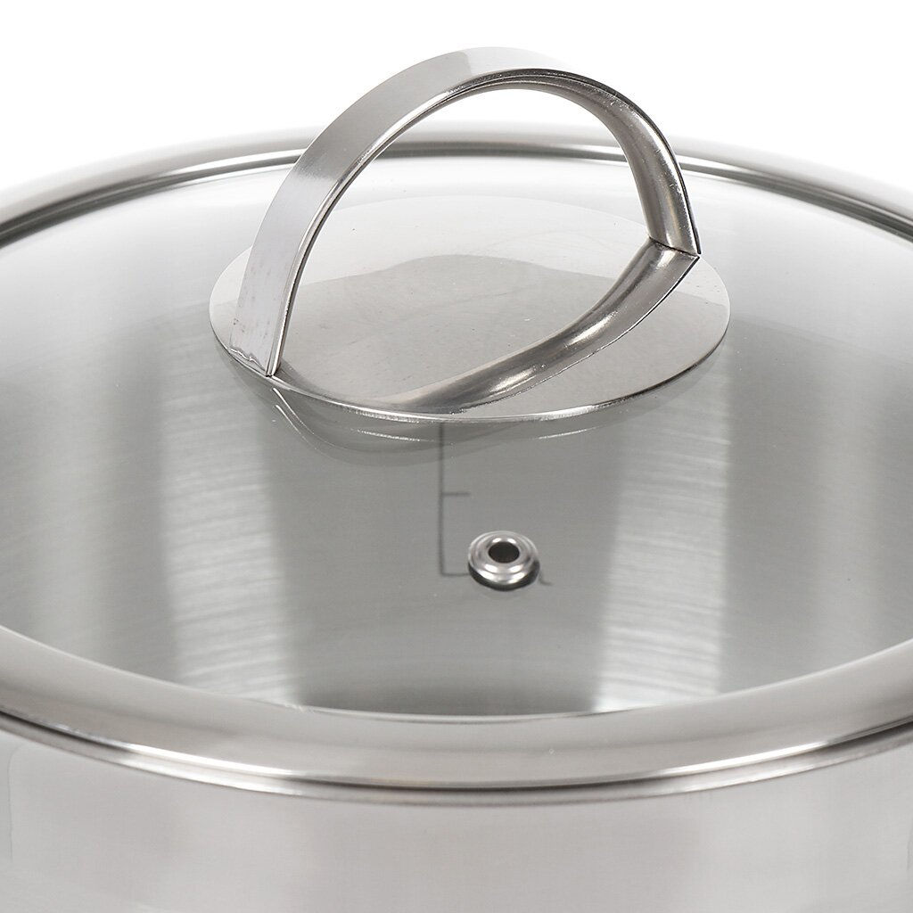 Кастрюля нержавеющая сталь, 1.8 л, с крышкой, Daniks, Бонн, GS-01319-16CA (364384)  фото 5