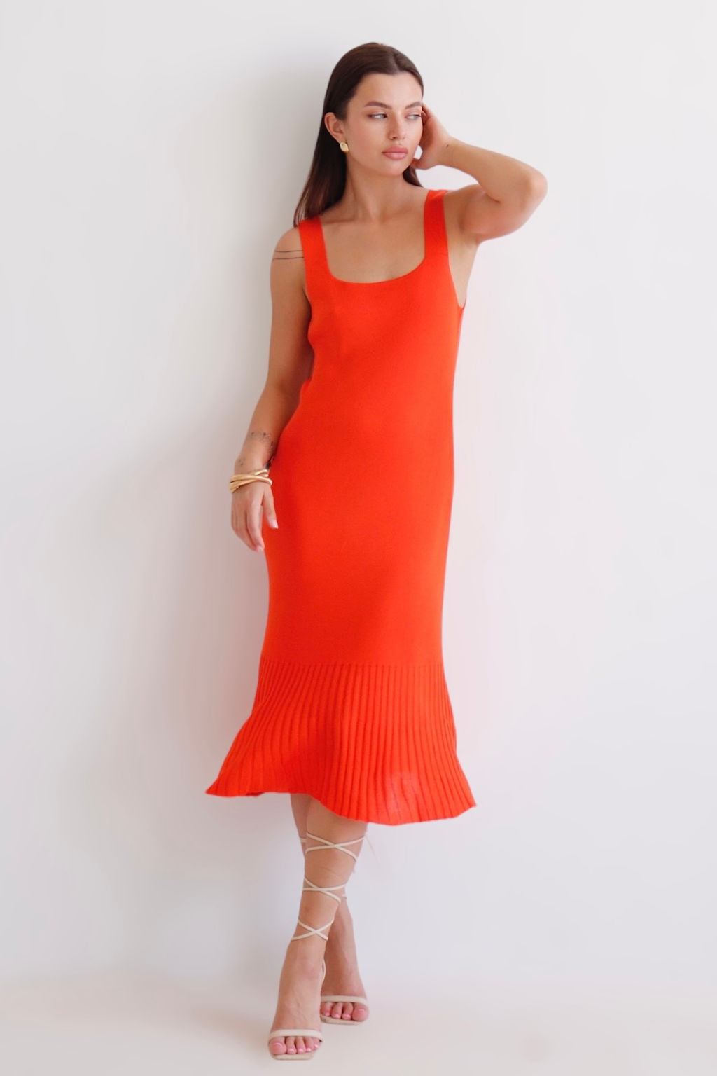 Платье вязаное оранжевое - Martichelli фото 12