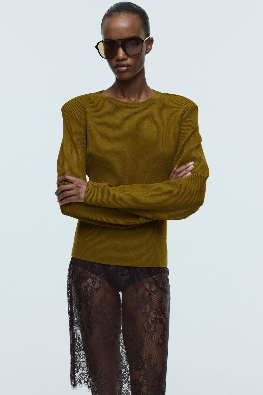 Top en punto de canal? con hombreras - H&m фото 3