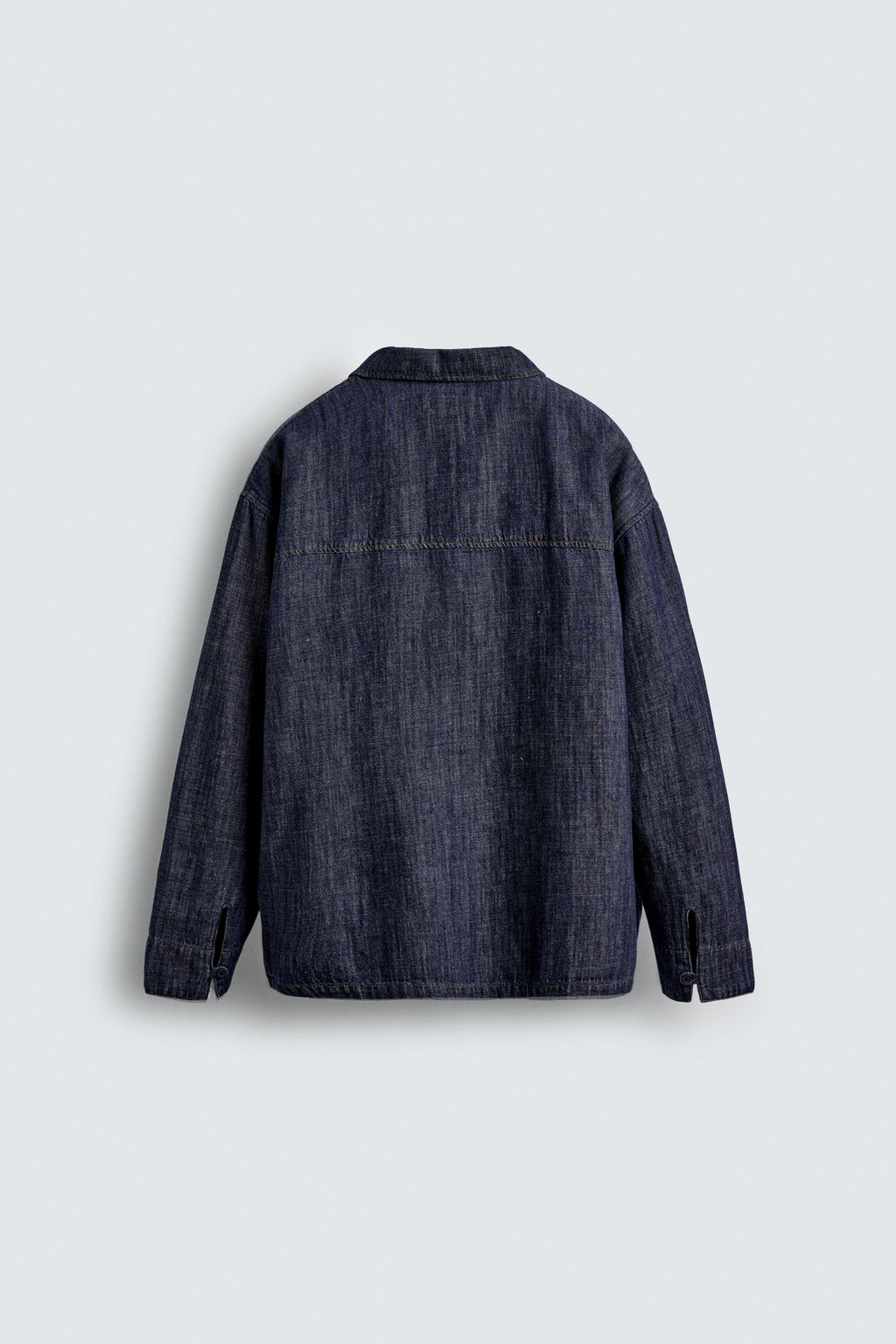 DENIM COTTON-LINEN SHIRT - Zara фото 8