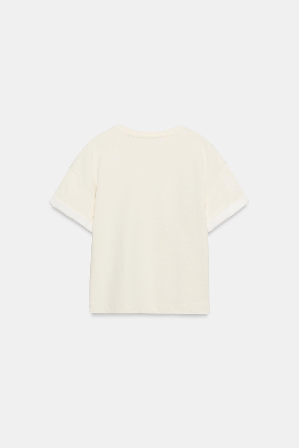 CAMISETA HEAVY COTTON MANGA CORTA / Crudo - Zara фото 6
