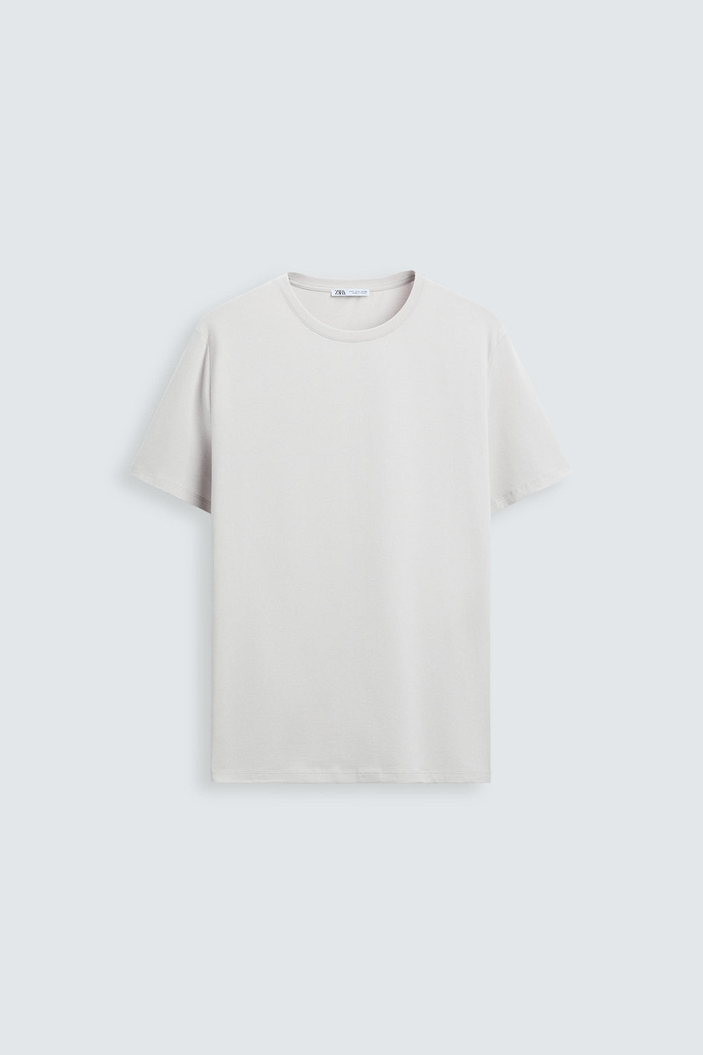 CAMISETA SLIM FIT B?SICA / Gris perla - Zara фото 6