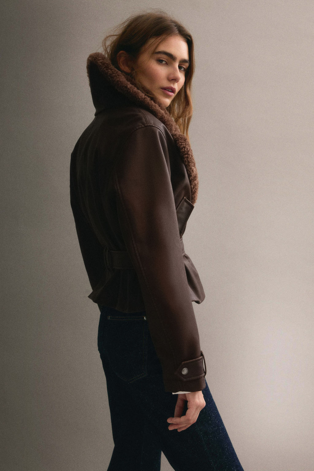 Cazadora biker con cuello de borreguito - H&m фото 3