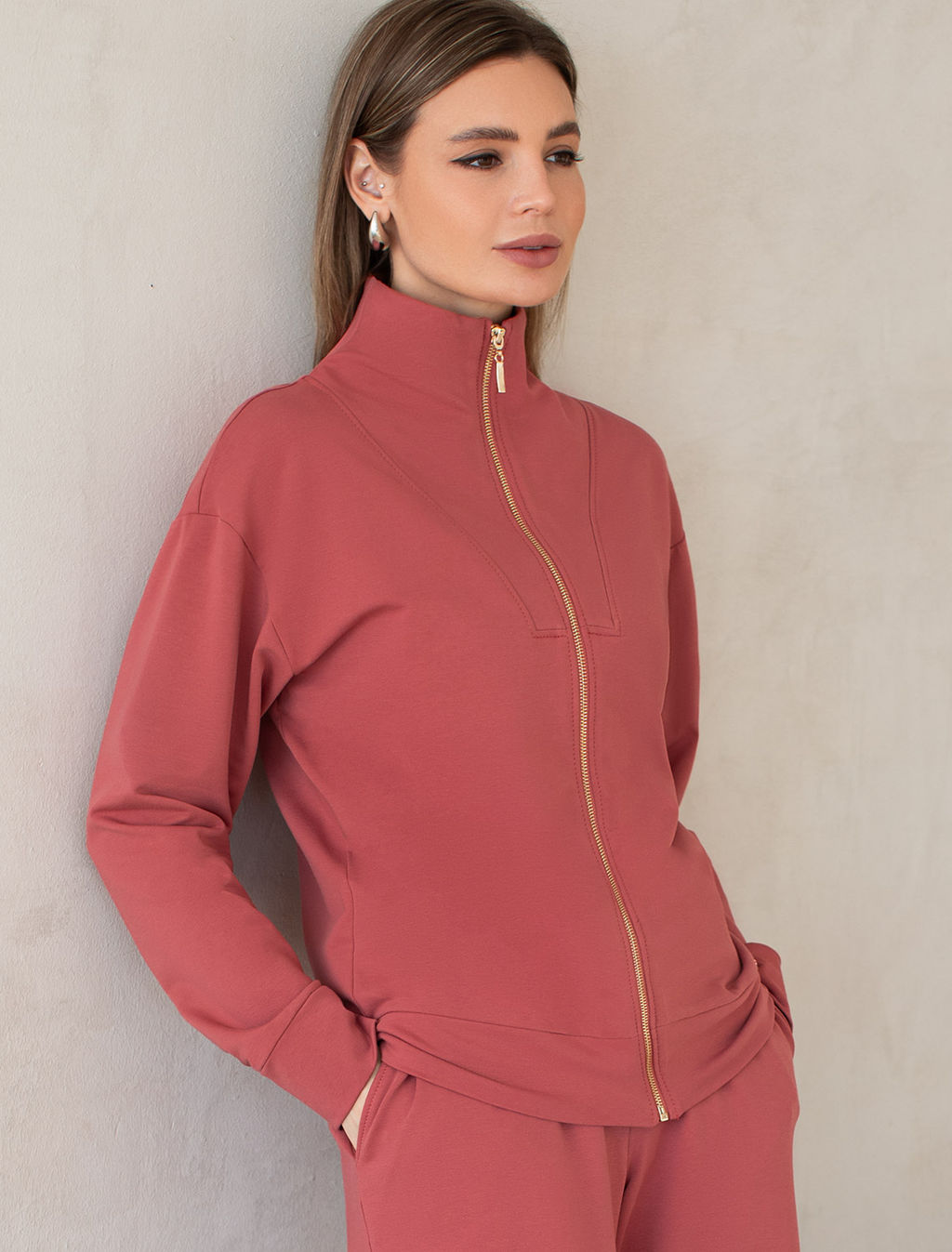 Жакет из футера двухнитки с эластаном