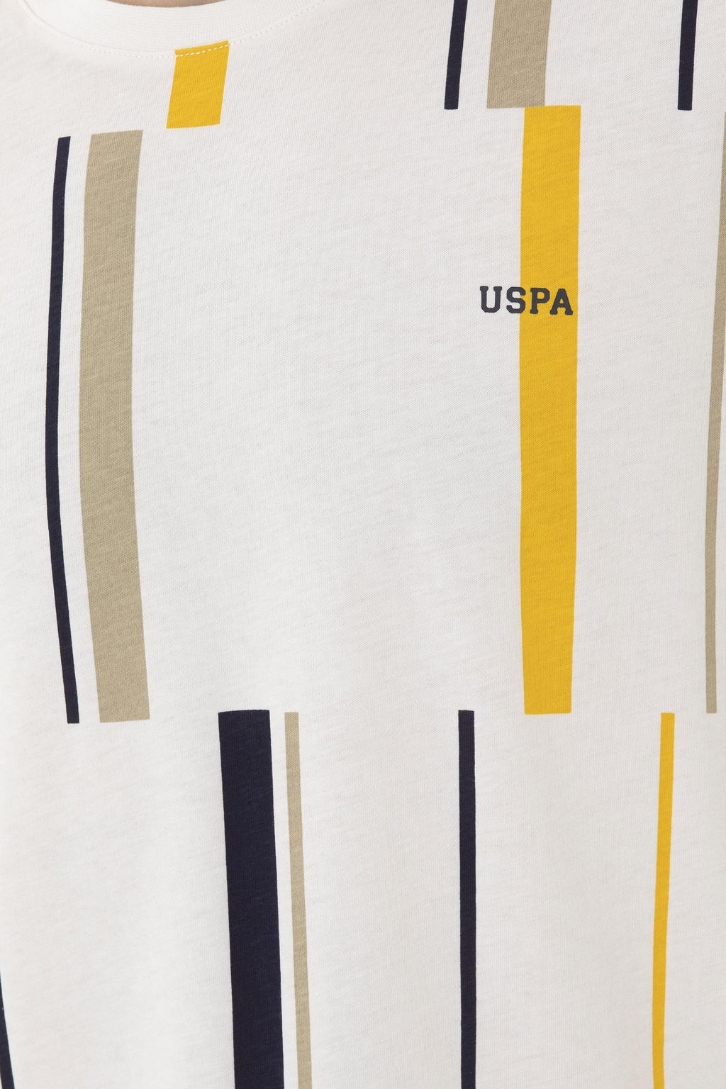 Футболка мужская U.S. Polo Assn цвета экрю хлопок  фото 7