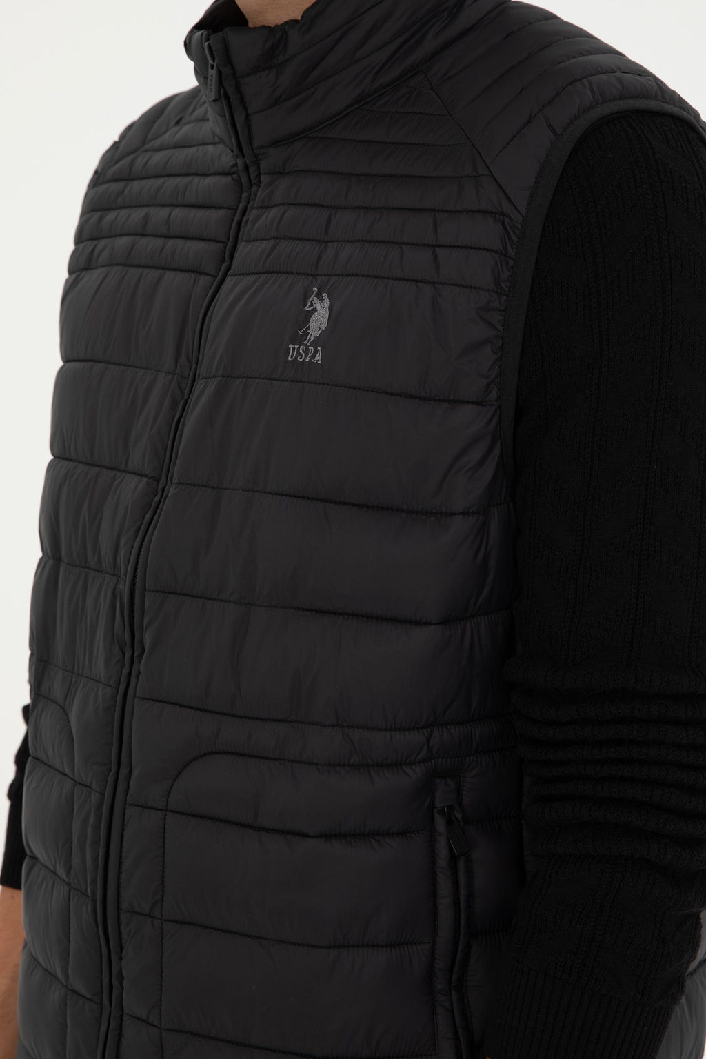 Мужской черный жилет - U.s. polo assn фото 7