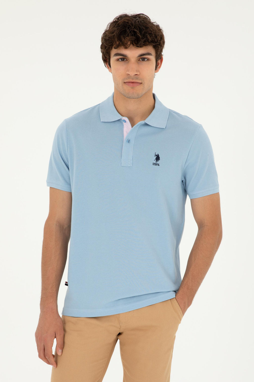 Мужская голубая базовая футболка Неожиданная скидка в корзине - U.s. polo assn фото 8
