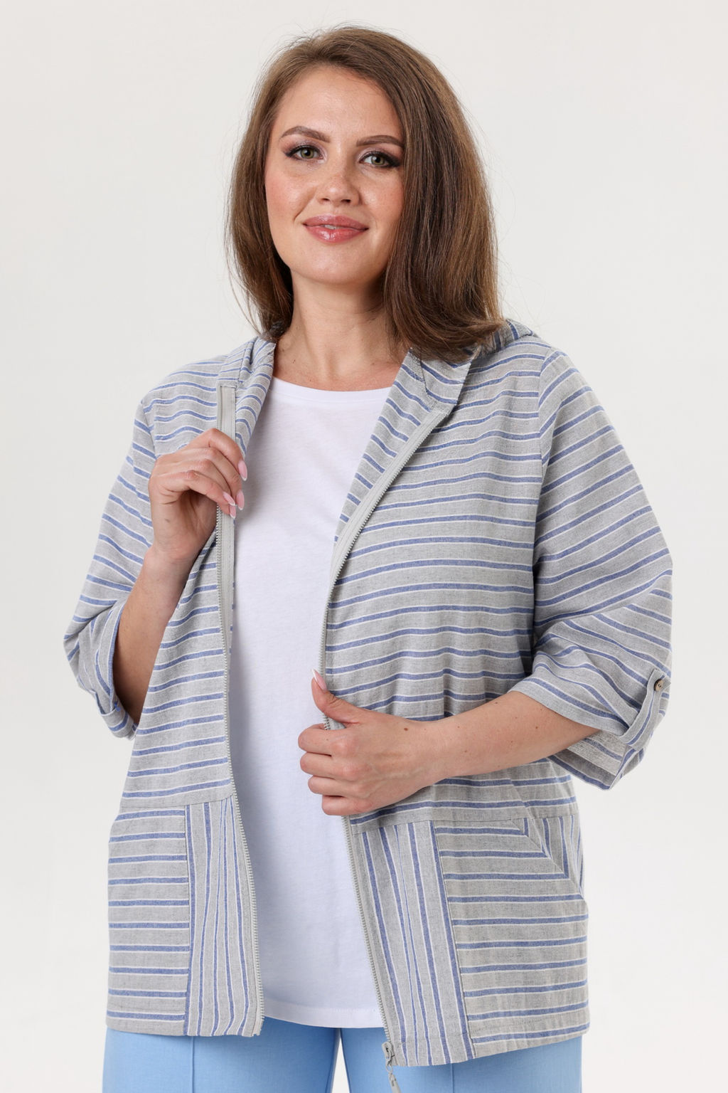 Жакет женский 4206/01/Серый, голубой - Rise фото 7