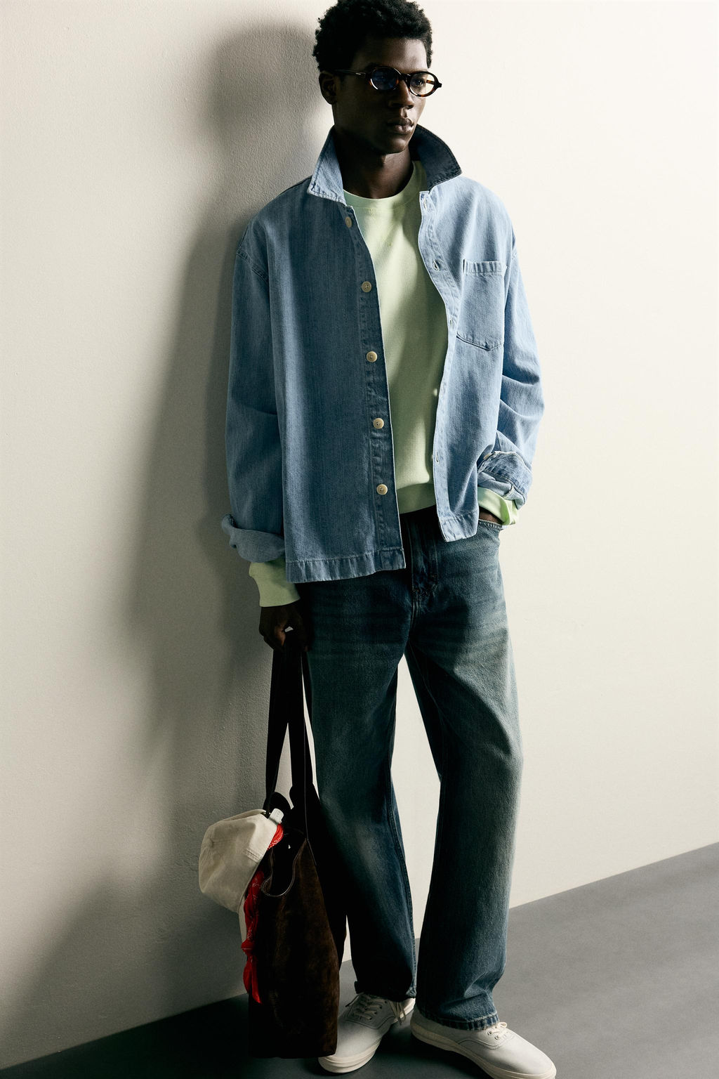 CAMISA DENIM BOXY FIT / Azul medio - Zara фото 6