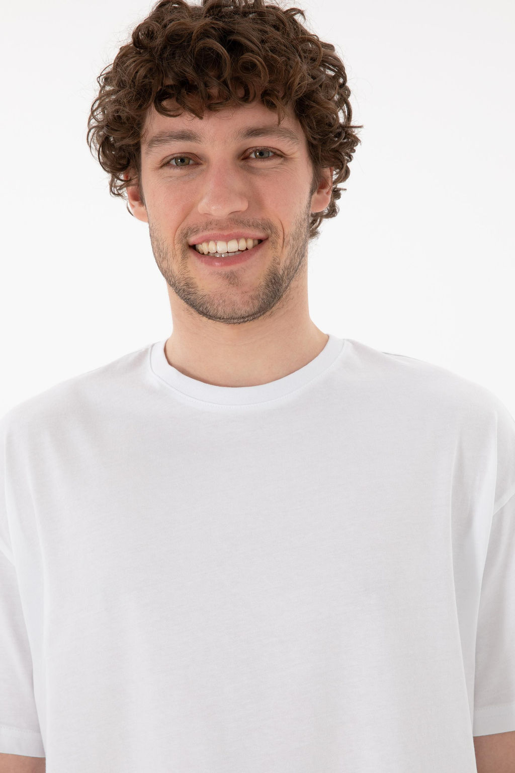 Erkek Oversize Fit Bisiklet Yaka Beyaz Ti__rt Sepette S_rpriz _ndirim - U.s. polo assn фото 3