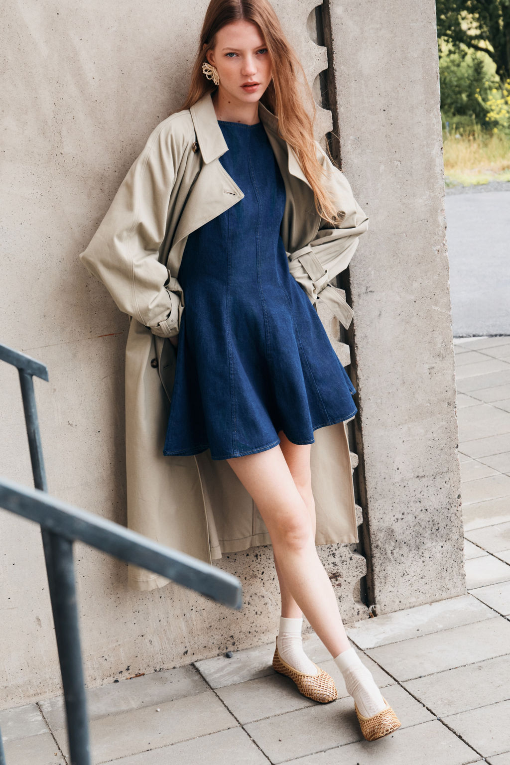Vestido denim con falda acampanada - H&m фото 3