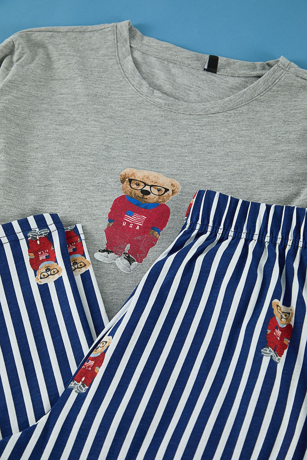 TRENDYOL MAN Gri Ay?c?kl? Regular Fit Orme Pijama Tak?m? TMNAW25PT00055 - Trendyolmilla фото 3