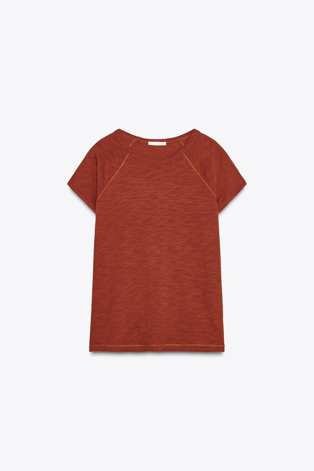 SLUB KNIT COTTON T-SHIRT - Zara фото 10