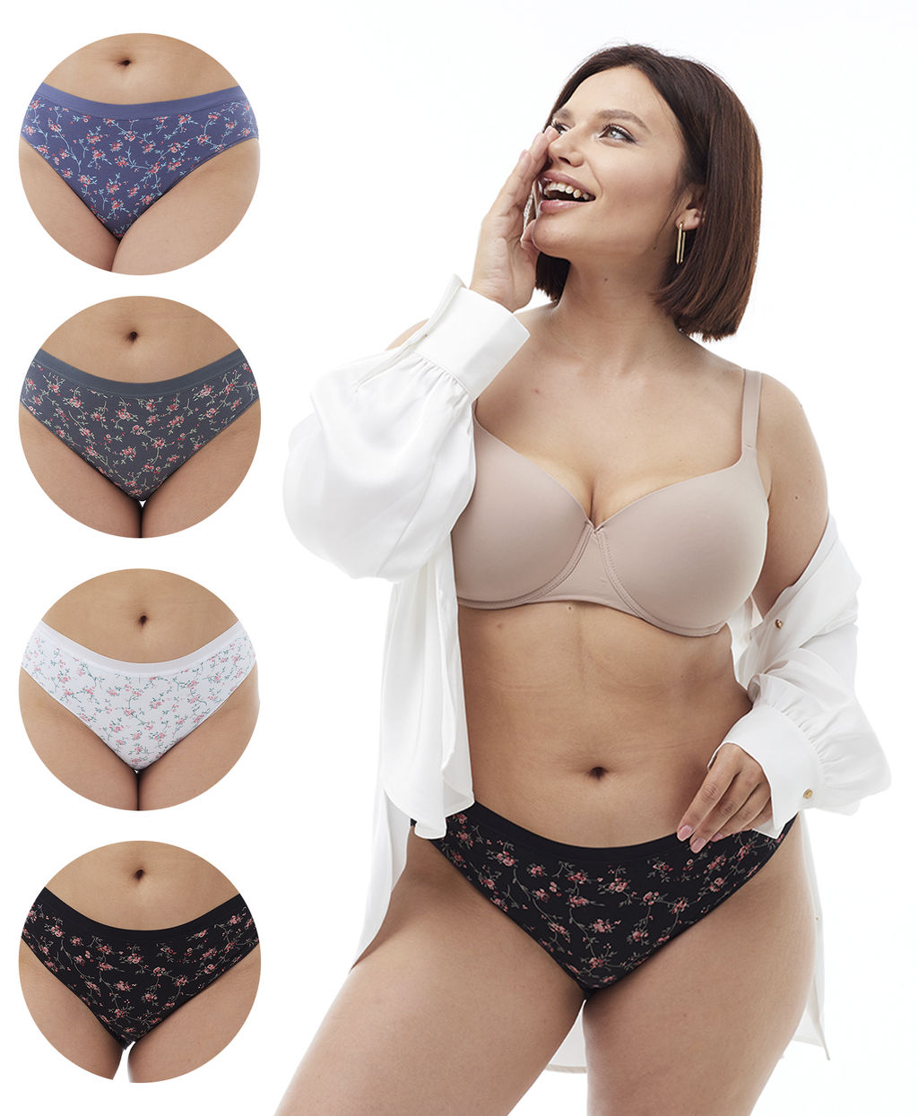 Трусы женские слипы Vanessa 6802-103 хлопок, эластан размеры L, XL, 2XL, 3XL