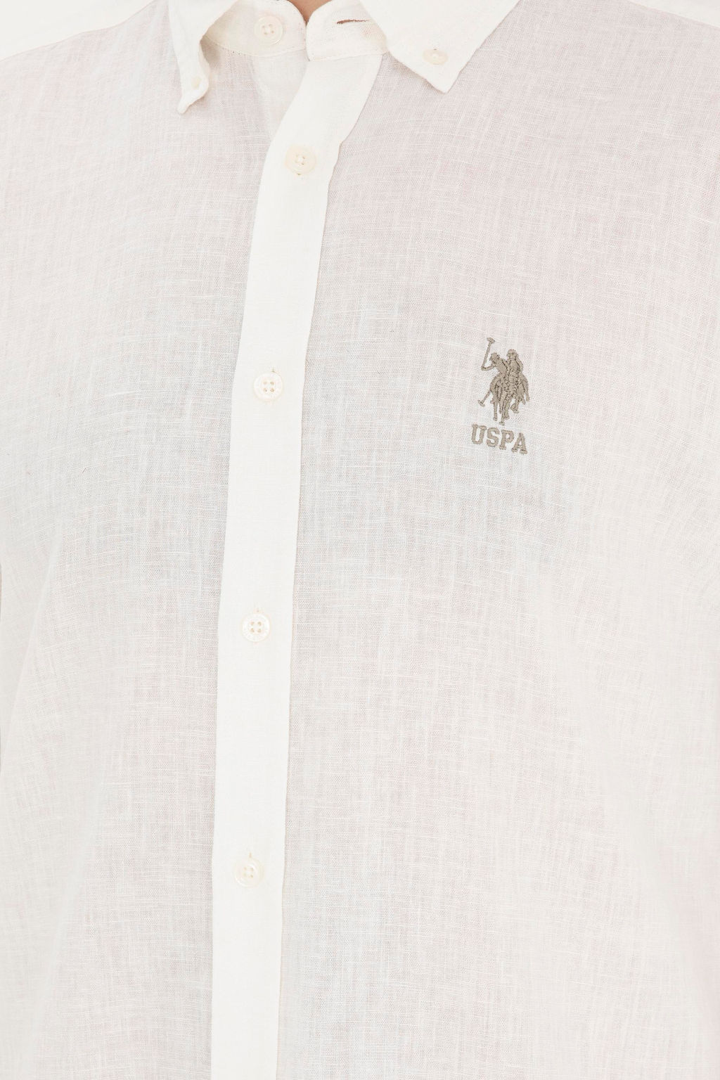 Мужская рубашка цвета хаки с длинным рукавом - U.s. polo assn фото 14
