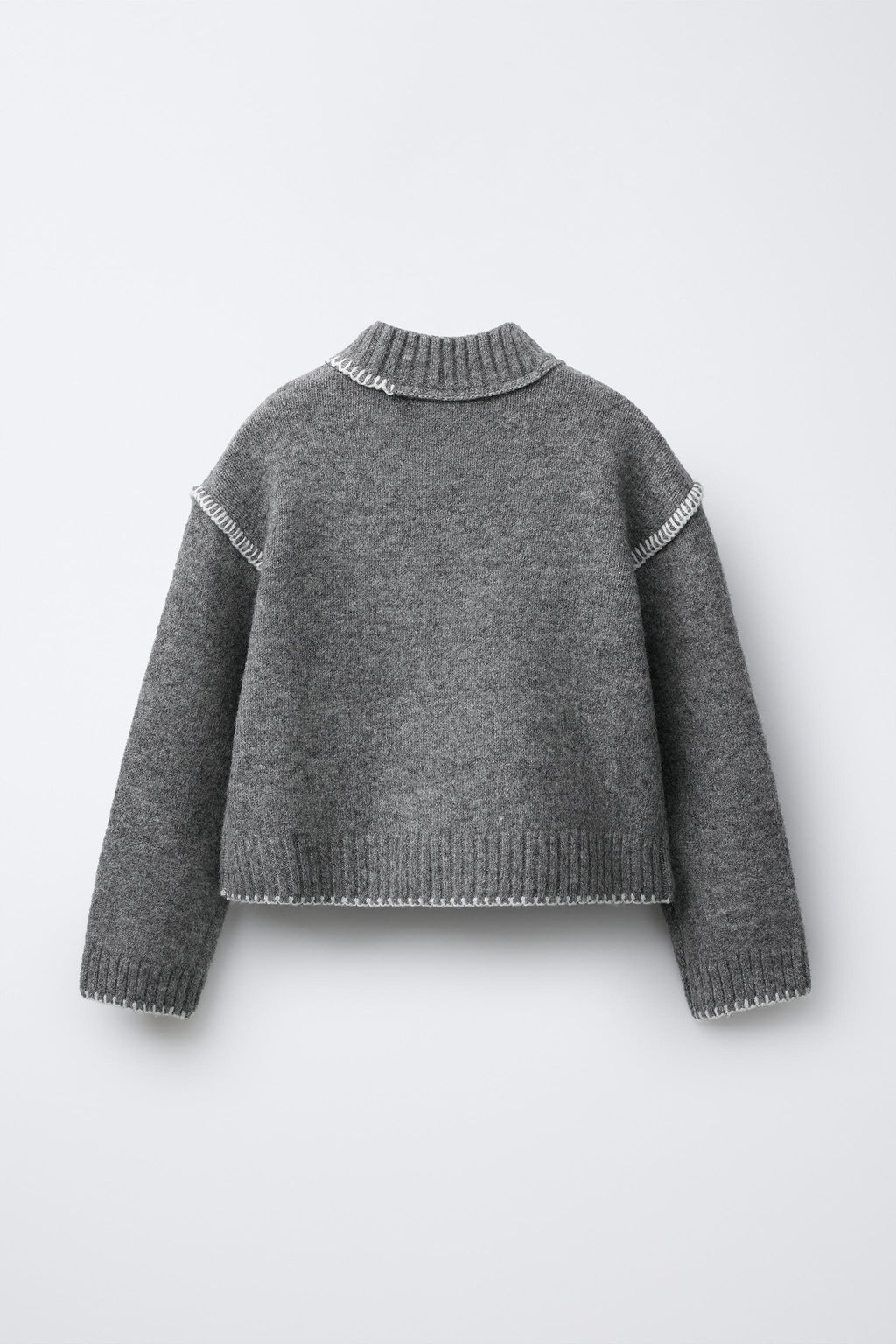 KNIT JUMPER WITH CONTRAST EMBROIDERY - Zara фото 2