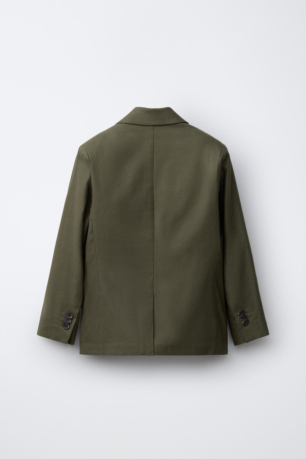 BLAZER TRAJE CON ALGOD?N Y LINO / Verde gris - Zara фото 2