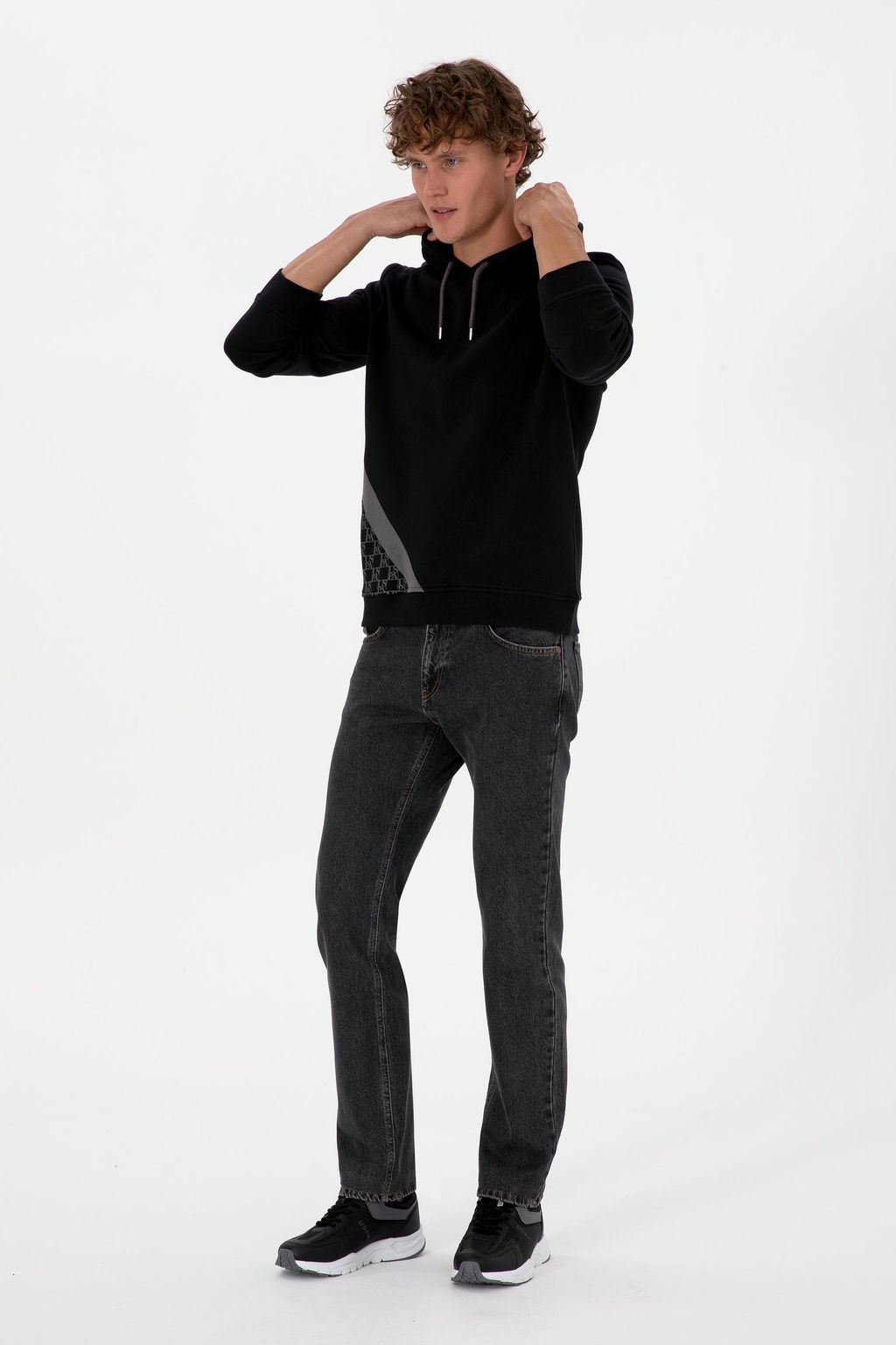 Erkek Regular Fit Kap__onlu Siyah Sweatshirt - U.s. polo assn фото 4