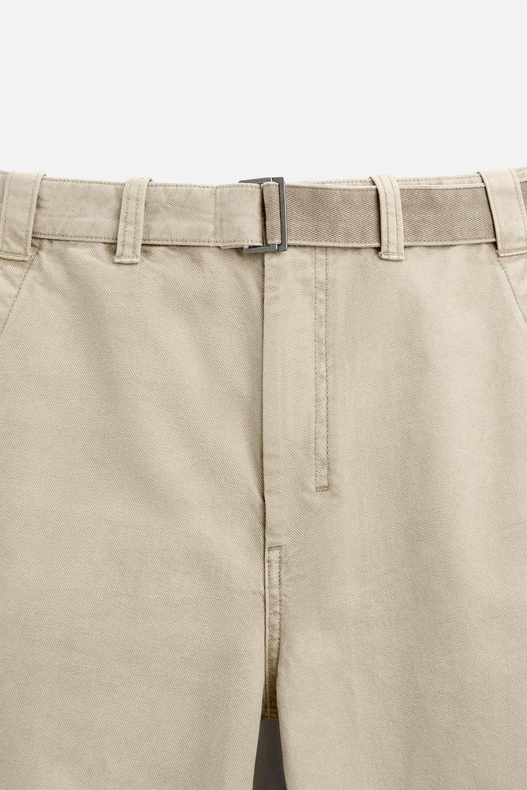 FADED CANVAS TROUSERS - LIMITED EDITION - Zara фото 8