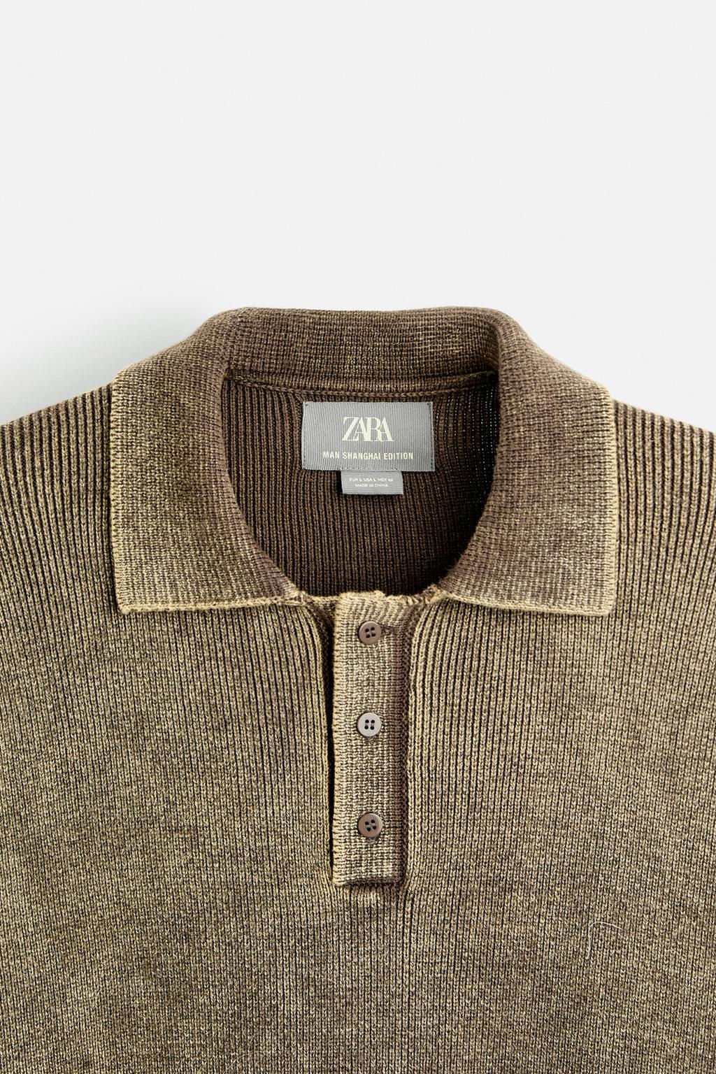 GARMENT-DYED POLO SHIRT - Zara фото 17