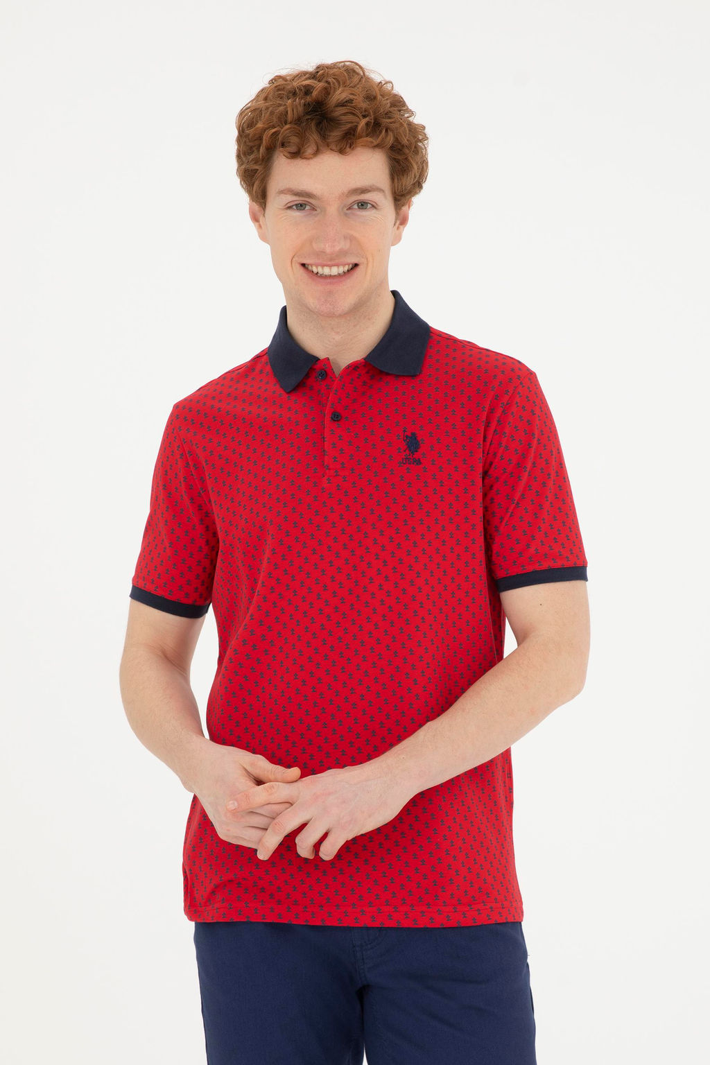 Мужская красная футболка - U.s. polo assn фото 3