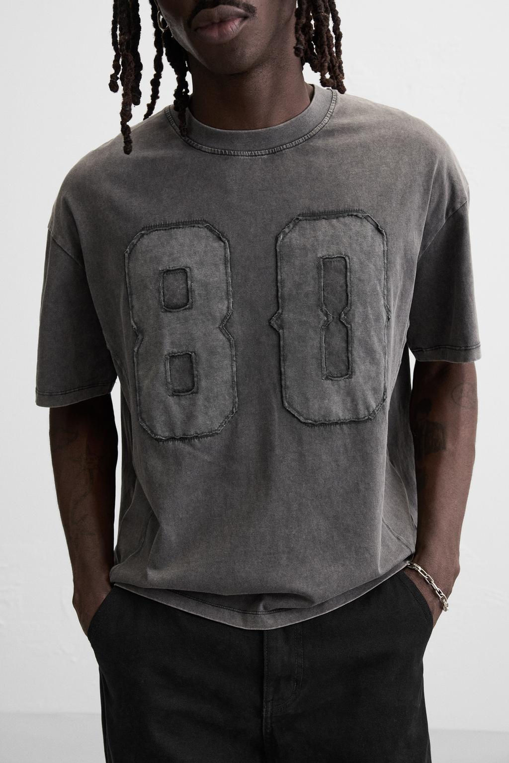 WASHED PATCH T-SHIRT - Zara фото 5