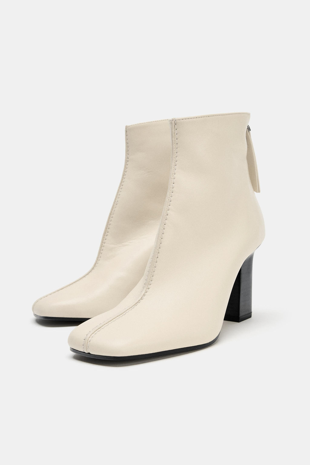 LIMITED EDITION LEATHER HEELED ANKLE BOOTS - Zara фото 12