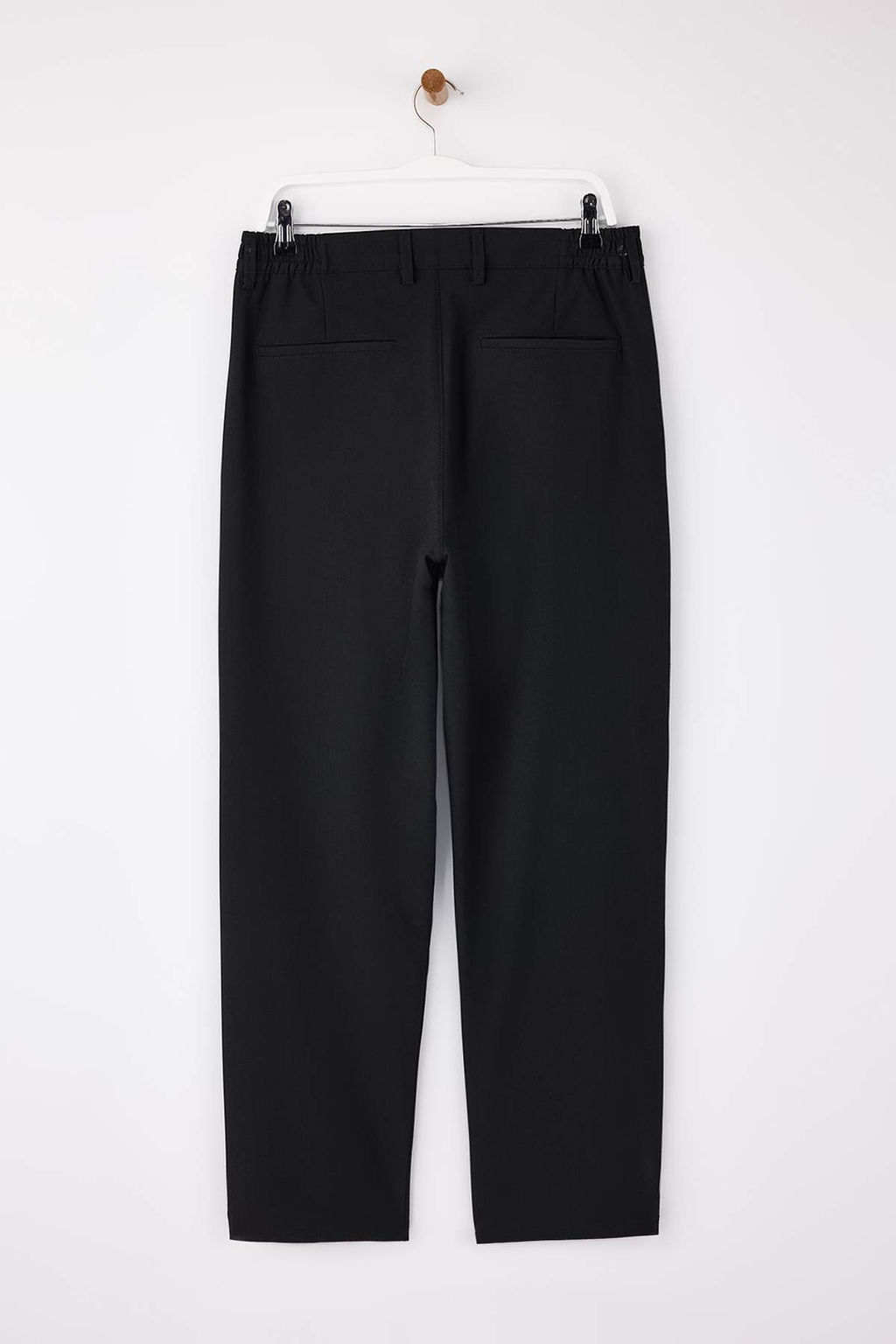 Siyah Erkek Gofre Mevsimlik Kumas Pantolon TMNSS26PL00005 - Trendyolmilla фото 3