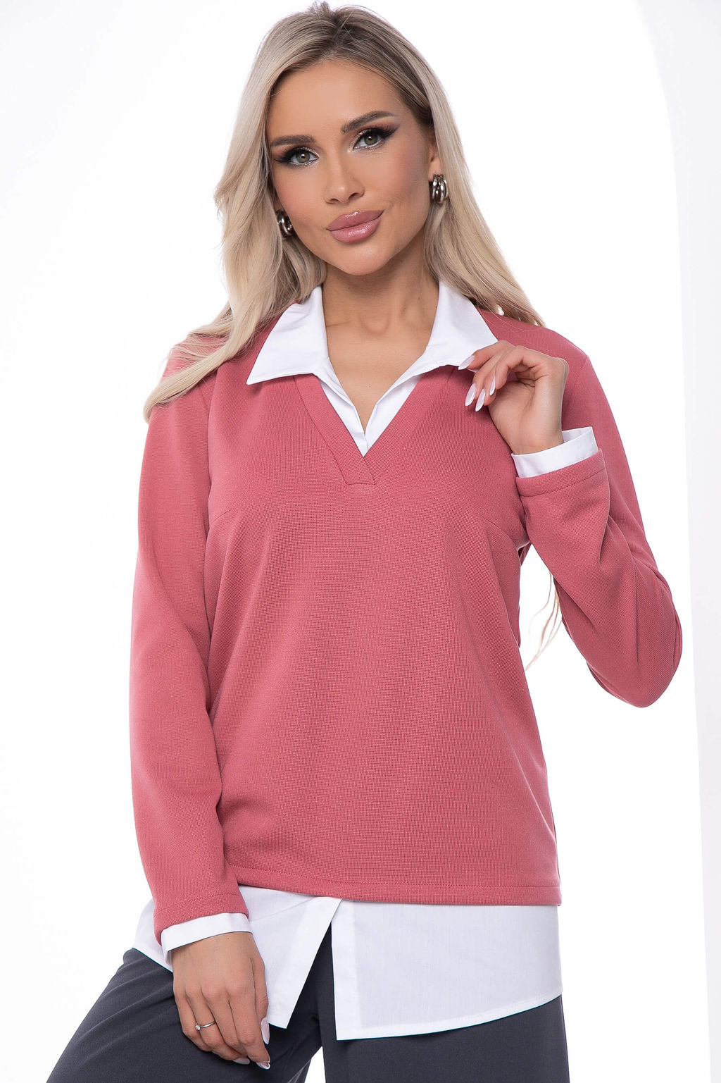 Джемпер На высоте (коралл) Б8866 - Lt collection фото 5