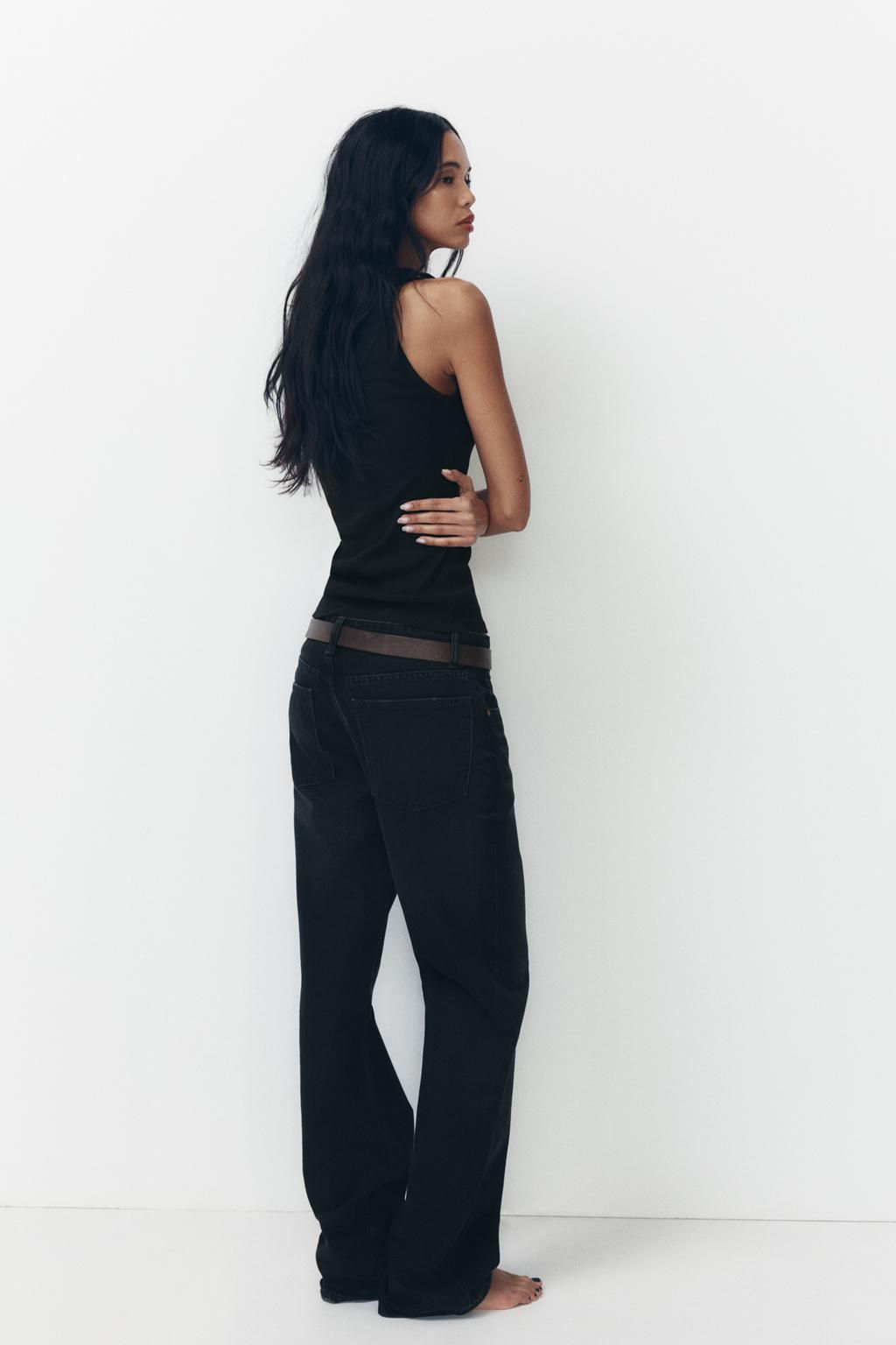 TRF WIDE-LEG MID-RISE FULL LENGTH JEANS - Zara фото 7