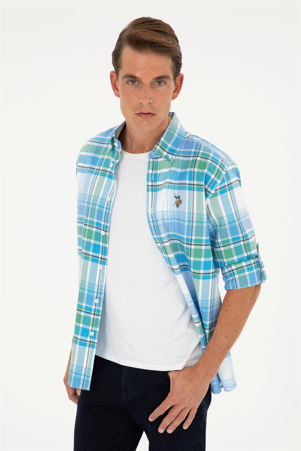 U. S. Polo Assn / Мужская рубашка Saks с длинным рукавом - U.s. polo assn фото 3