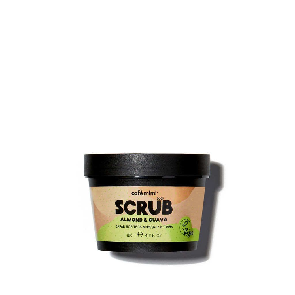 CAFE MIMI Скраб для тела миндаль и гуава (стакан) 120г