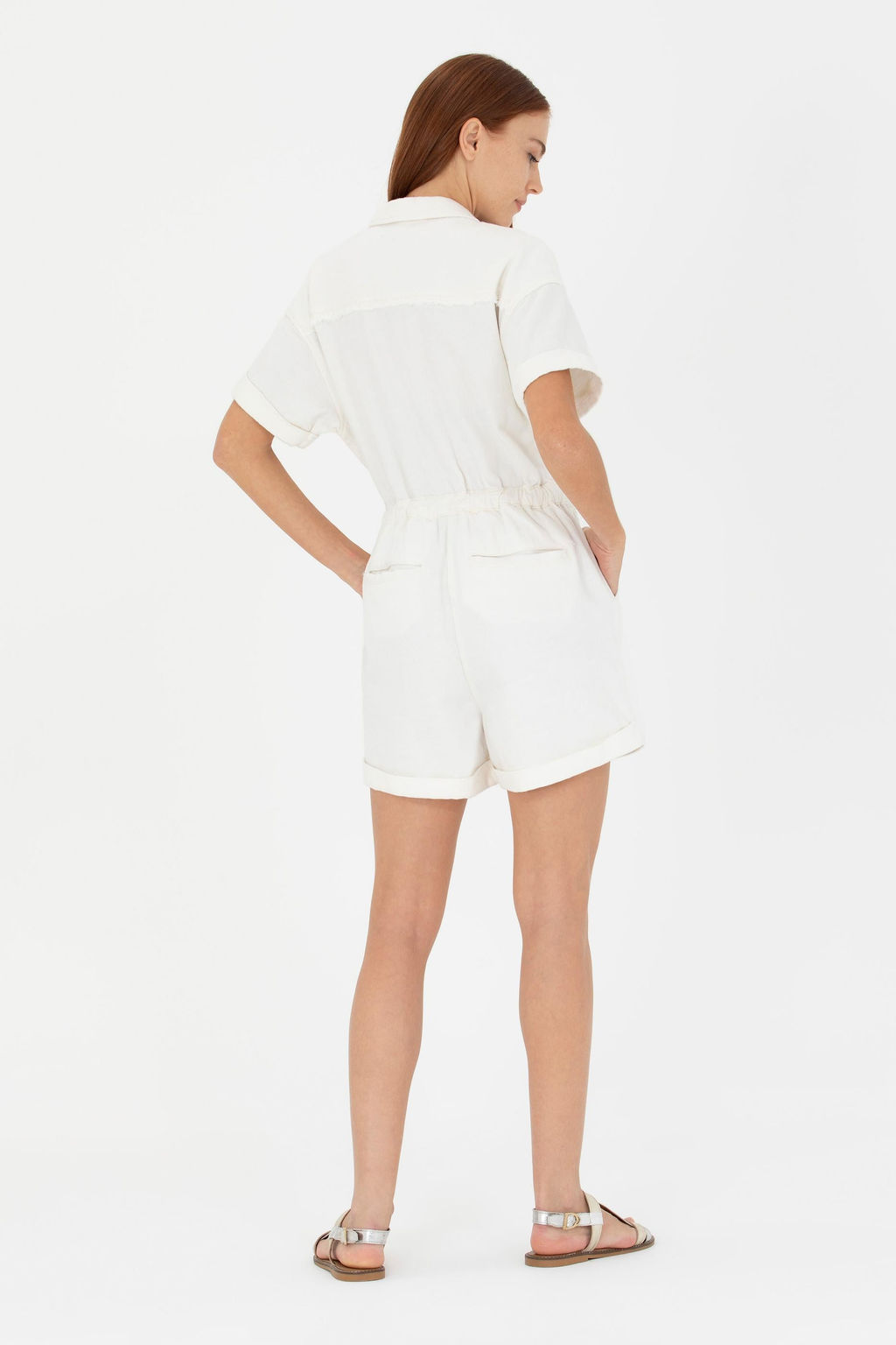 Женский джинсовый комбинезон цвета экрю Скидка 20% в корзине - U.s. polo assn фото 12