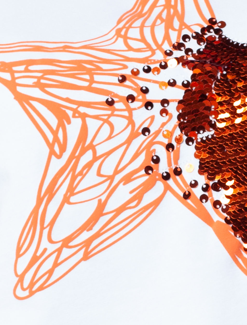 VILATTE / Футболка с фактурным принтом и вышивкой пайетками  фото 3