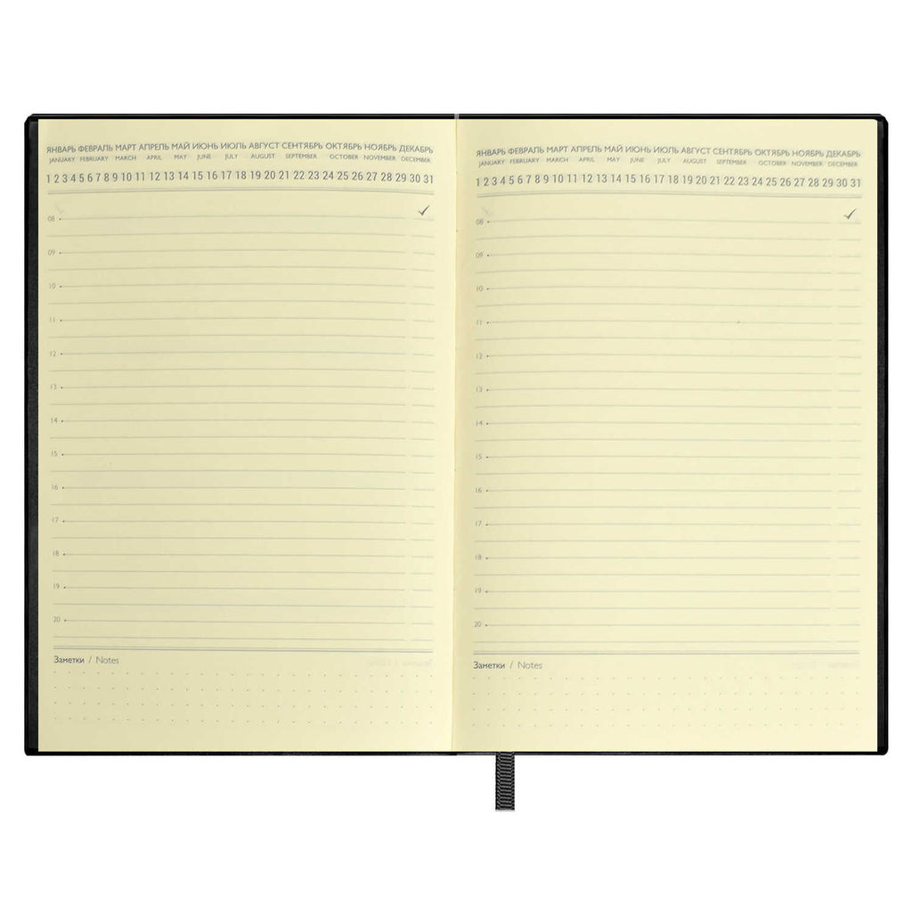 Ежедневник недатированный ESCALADA, А5, 160 л., арт. 63990/ 15 ПИКЕ ЧЁРНЫЙ фото 9