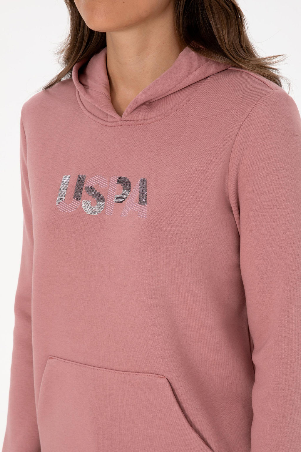 Kad_n G_l Kurusu Kap__onlu Basic Sweatshirt - U.s. polo assn фото 7