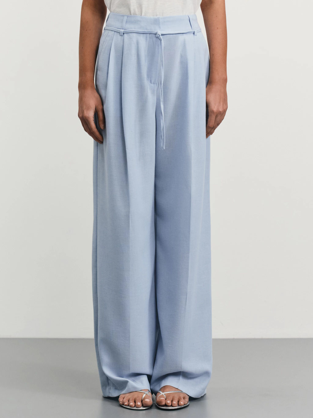 Прямые брюки со шнурком / Zarina  фото 2