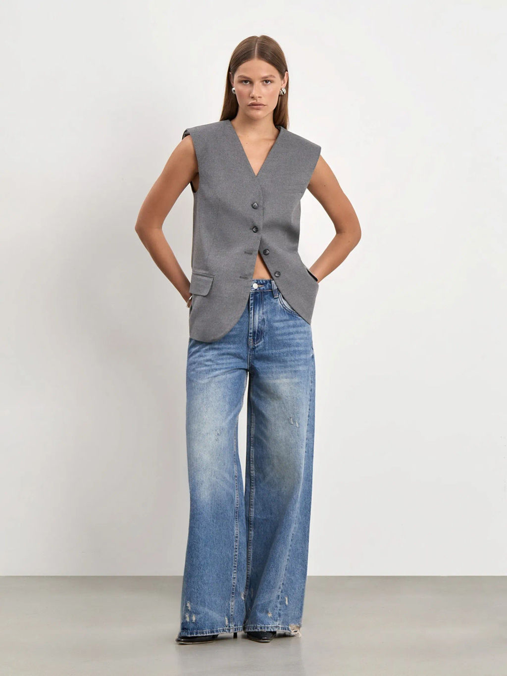 Жилет приталенного кроя - Emka фото 4