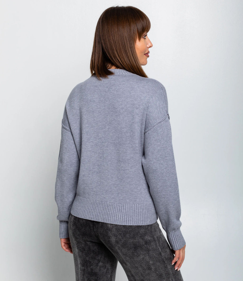 Джемпер #КТ1176, серый