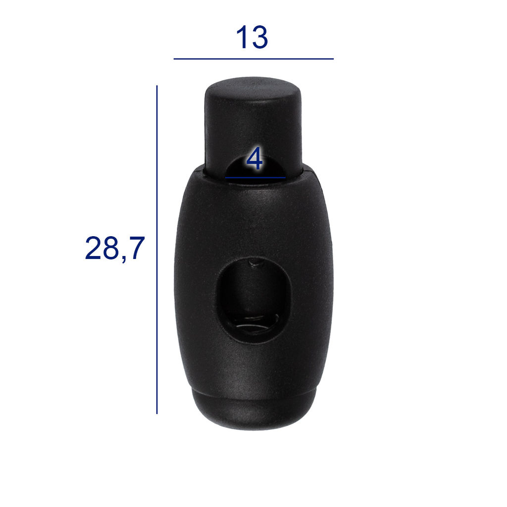 Зажим пластик Micron ST 1122 d 4 мм в пакете 24 шт №01 черный