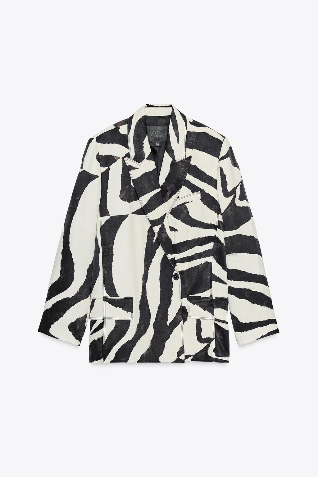 ZW COLLECTION ANIMAL PRINT BLAZER - Zara фото 3
