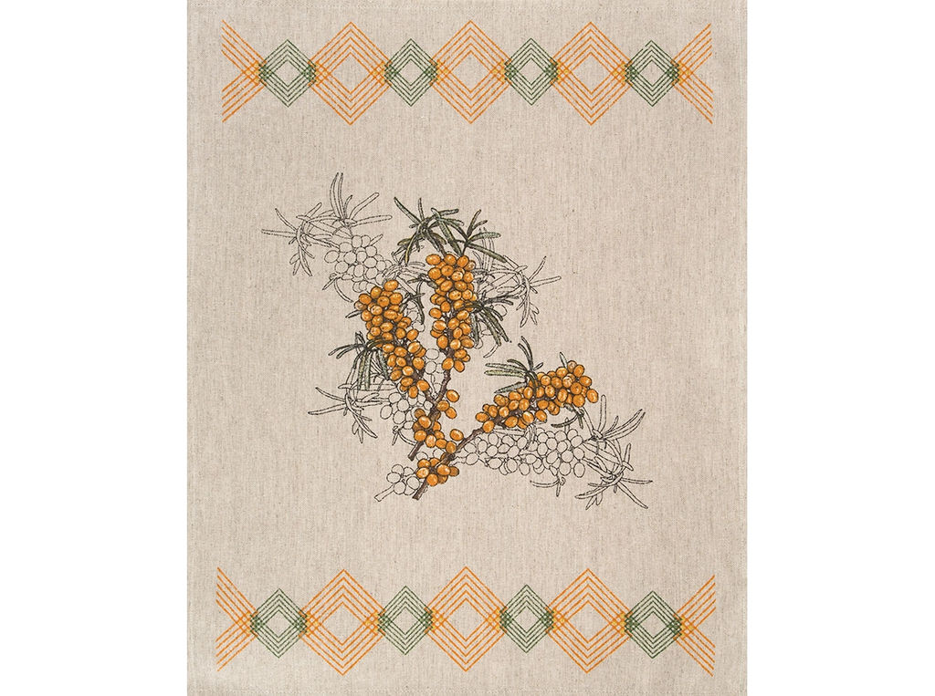 24С111-ШР/р.п. 46*60 Полотенце Облепиха-1 цв. 1 рис. 285 - Оршанский льнокомбинат фото 2