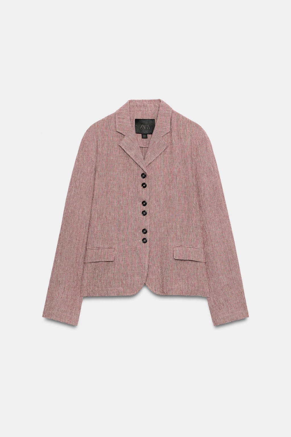 BLAZER CON LINO ZW COLLECTION / Granate - Zara фото 3