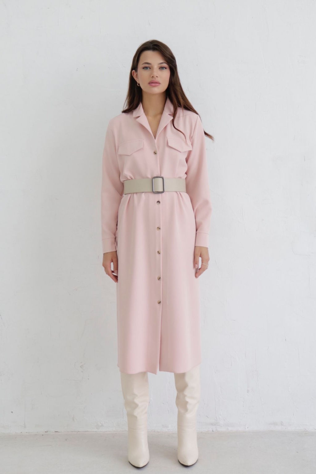 Платье-рубашка с английским воротником - Martichelli фото 372