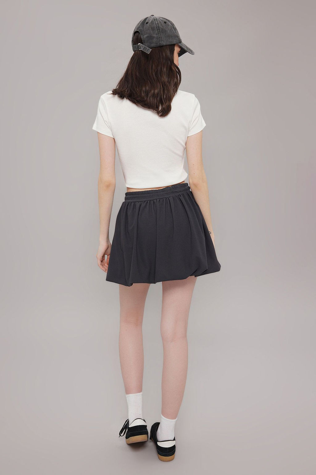 TRENDYOLMILLA Antrasit Beli Bagc?kl? Balon Mini Etek TWOSS25ET00066  фото 4