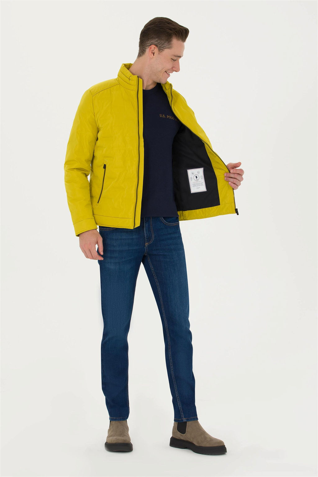 Мужское неоново-желтое пальто Неожиданная скидка в корзине - U.s. polo assn фото 4