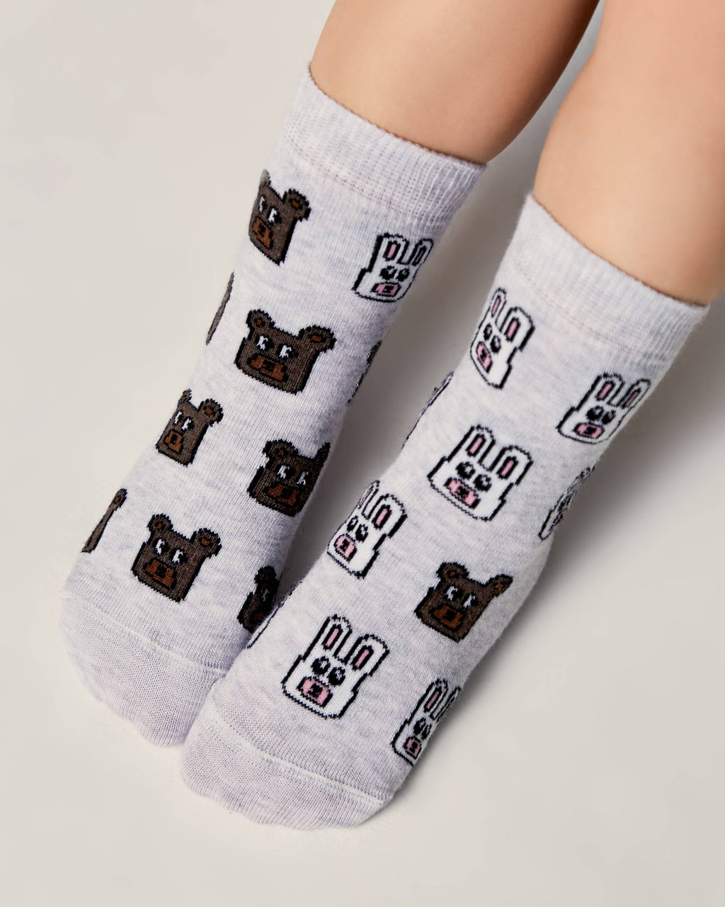 Цена за 2 пары CONTE-KIDS ВЕСЕЛЫЕ НОЖКИ светло-серый