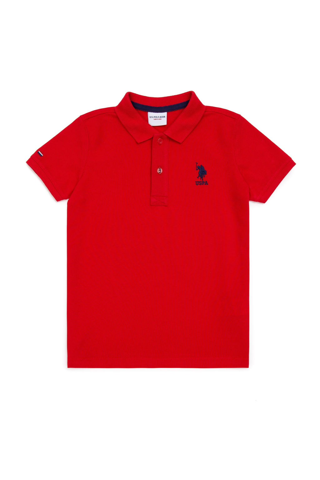 Красная футболка-поло для мальчика - U.s. polo assn фото 4