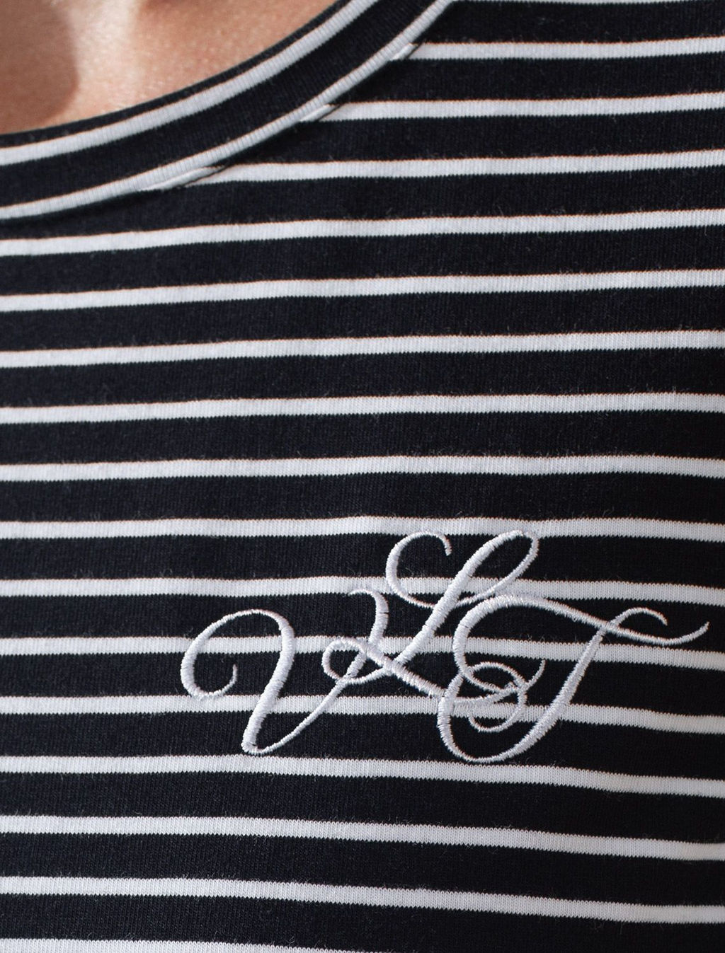 Лонгслив в полоску с рукавами-буфами из премиального хлопка с эластаном - Vilatte фото 2