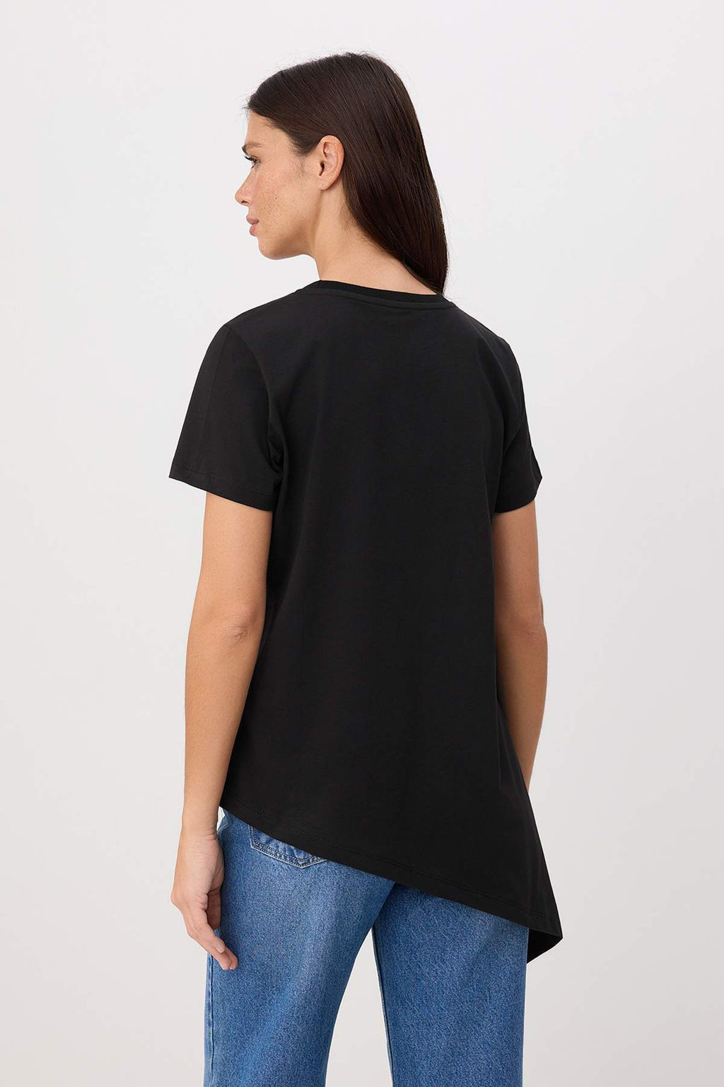 Ekru Duz Regular Bisiklet Yaka Standart Kol K?sa %100 Pamuk Orme T-shirt TWOSS26BZ00734 - Trendyolmilla фото 8